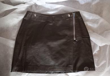 minigonna in vera pelle