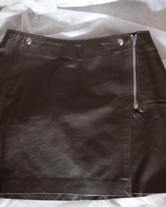 minigonna in vera pelle