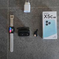 Honor X5C PLUS"Nuovo"+Smartwatch+Caricatore+Cuffie