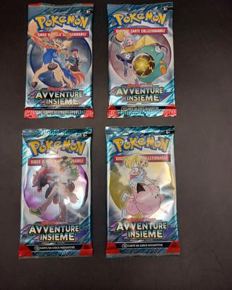 carte pokemon pacchetti avventure insieme