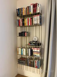 Libreria  Mogg Metrica oro con mensole in brunite