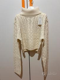 maglia pullover bianco lana terranova