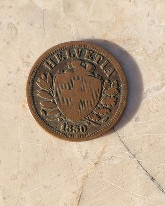 2 rappen Svizzera 1850 A