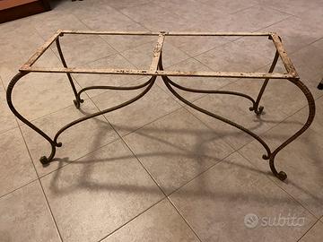 Base tavolino in ferro battuto