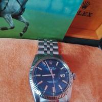Rolex datejust blu 1601 Wide boy originale