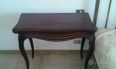 Tavolino giuoco legno palissandro primi 900