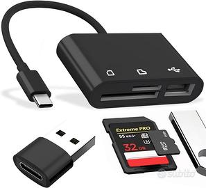 Lettore SchedeSD, MicroSD Scheda USB più Micro USB
