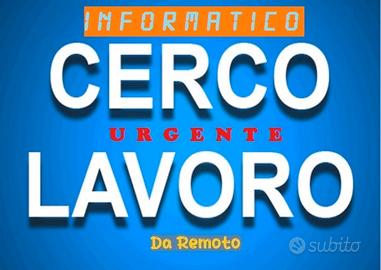 INFORMATICO da REMOTO: Testi, Video, Data Entry