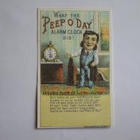 Pubblicità pieghevole orologio Ansonia Peep O' Day