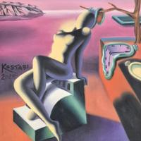 quadro mark kostabi 