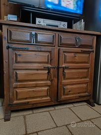credenza porta tv in legno