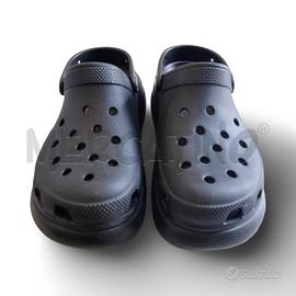SCARPE DONNA / UOMO CROCS NERE RIALZATE
