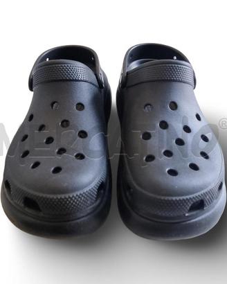 SCARPE DONNA / UOMO CROCS NERE RIALZATE