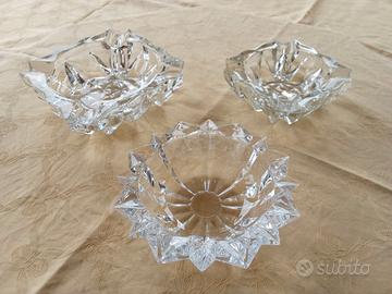 TRIS POSACENERI IN VETRO