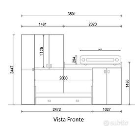 Cameretta Soppalco per Bambina