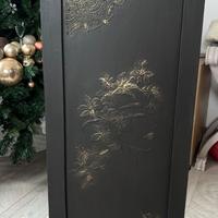 Mobiletto Boho-Chic Antracite e Oro - 90x42x31