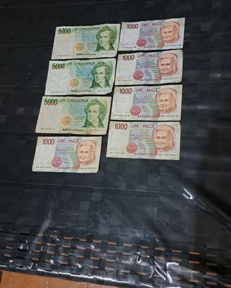 banconote vecchie lire 