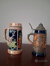 Coppia boccali per birra da collezione