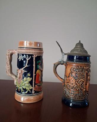 Coppia boccali per birra da collezione