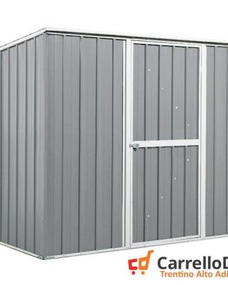 Casetta box giardino Acciaio 260x185 grigio chiaro