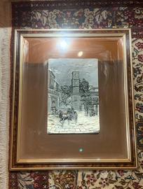 quadro vintage con bassorilievo