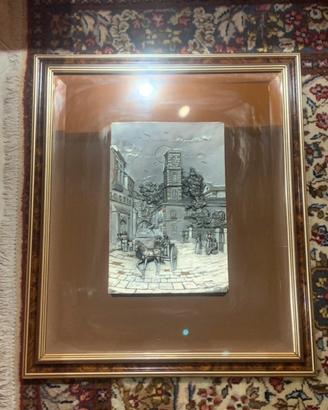 quadro vintage con bassorilievo
