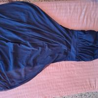 Vestito blu girocollo