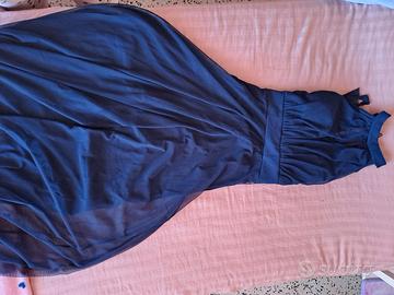 Vestito blu girocollo