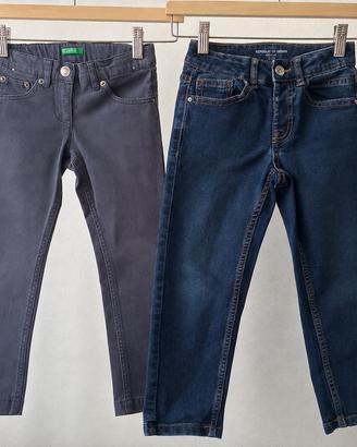 Lotto 2 pantaloni bambino 4-5 anni Benetton e OVS