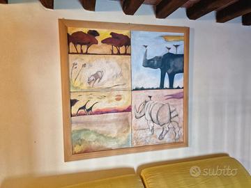 quadri moderni  raffiguranti animali africani
