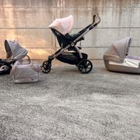 Trio PegPerego Mon Amour, base Isofix e accessori