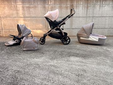 Trio PegPerego Mon Amour, base Isofix e accessori