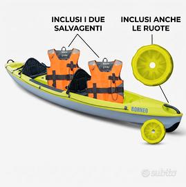 Kayak TAHE Borneo 2+1 posti + 2 Pagaie e 2 Sedili