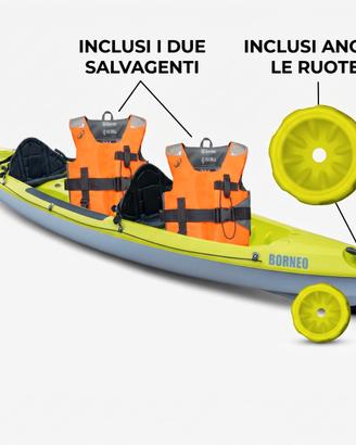 Kayak TAHE Borneo 2+1 posti + 2 Pagaie e 2 Sedili