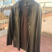 Giacca in pelle nera Pull&Bear, taglia XS