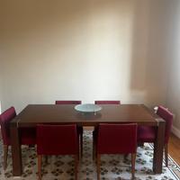 Tavolo da pranzo allungabile con 6 sedie