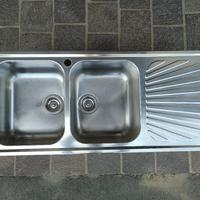 lavello in acciaio inox due vasche