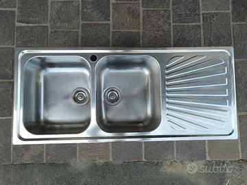 lavello in acciaio inox due vasche