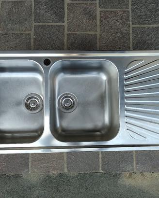 lavello in acciaio inox due vasche