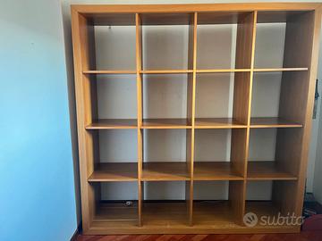 Libreria artigianale in vero legno 