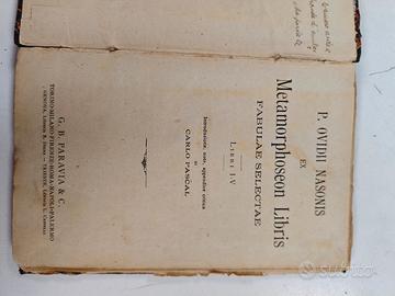Libro antico Ovidio Metamorphoseon Paravia