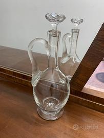 Caraffa in vetro con elegante tappo a diamante