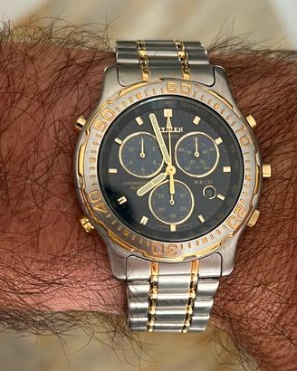 Citizen Chrono Alarm vintage bicolore box e garanz