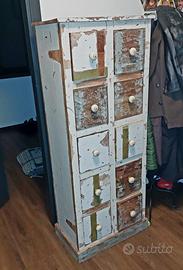 cassettiera stile vintage shabby – 10 cassetti