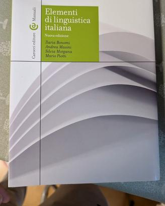Elementi di linguistica italiana Carocci nuova ed.