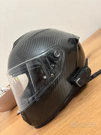 Casco carbonio con altoparlante midland