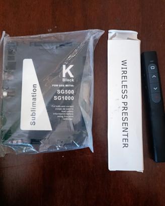 presentatore wireless e cartucciacl stampante