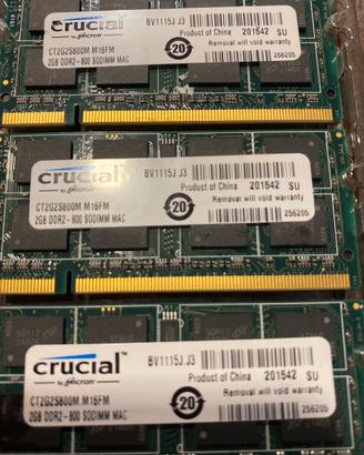 Ram crucial 2gb ddr2 800 sodim
