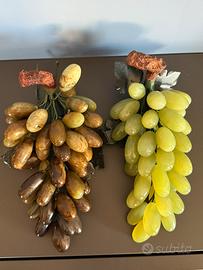 Coppia grappoli uva decorativi vintage