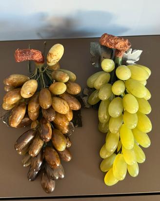 Coppia grappoli uva decorativi vintage